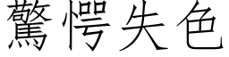 驚愕失色 (仿宋矢量字库)