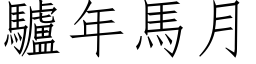 驴年马月 (仿宋矢量字库)