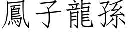 鳳子龍孫 (仿宋矢量字库)