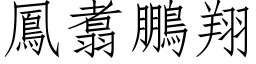 鳳翥鵬翔 (仿宋矢量字库)