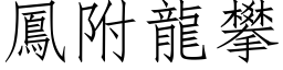 鳳附龍攀 (仿宋矢量字库)