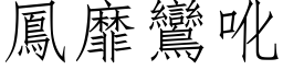 鳳靡鸞吪 (仿宋矢量字库)