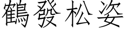 鹤发松姿 (仿宋矢量字库)