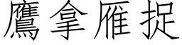 鷹拿雁捉 (仿宋矢量字库)