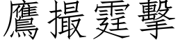 鷹撮霆擊 (仿宋矢量字库)