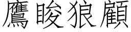 鷹睃狼顧 (仿宋矢量字库)