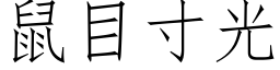 鼠目寸光 (仿宋矢量字库)