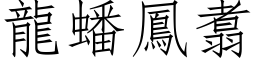 龙蟠凤翥 (仿宋矢量字库)