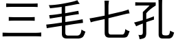 三毛七孔 (黑体矢量字库)