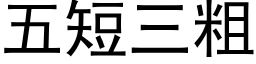 五短三粗 (黑体矢量字库)