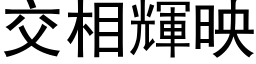 交相辉映 (黑体矢量字库)