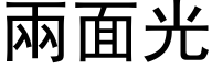 两面光 (黑体矢量字库)