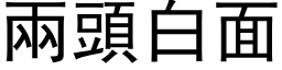 兩頭白面 (黑体矢量字库)