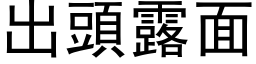 出头露面 (黑体矢量字库)