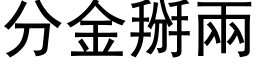 分金掰两 (黑体矢量字库)