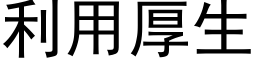 利用厚生 (黑体矢量字库)