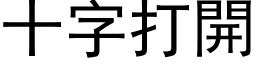 十字打开 (黑体矢量字库)