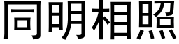 同明相照 (黑体矢量字库)