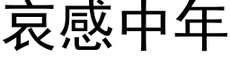 哀感中年 (黑体矢量字库)