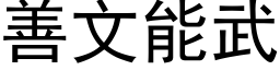 善文能武 (黑体矢量字库)