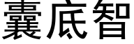 囊底智 (黑体矢量字库)