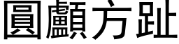 圆颅方趾 (黑体矢量字库)