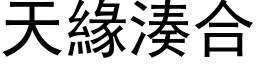 天緣湊合 (黑体矢量字库)