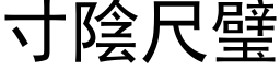 寸阴尺璧 (黑体矢量字库)