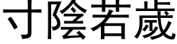 寸阴若岁 (黑体矢量字库)