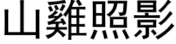 山鸡照影 (黑体矢量字库)