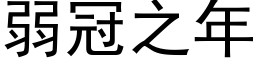 弱冠之年 (黑体矢量字库)