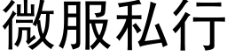 微服私行 (黑体矢量字库)