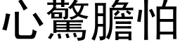 心惊胆怕 (黑体矢量字库)