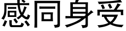 感同身受 (黑体矢量字库)