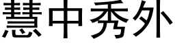 慧中秀外 (黑体矢量字库)