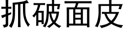 抓破面皮 (黑体矢量字库)