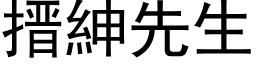 搢绅先生 (黑体矢量字库)