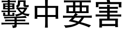 擊中要害 (黑体矢量字库)