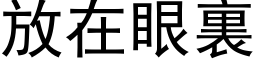 放在眼裏 (黑体矢量字库)