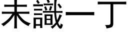 未识一丁 (黑体矢量字库)