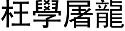 枉学屠龙 (黑体矢量字库)