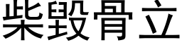 柴毀骨立 (黑体矢量字库)