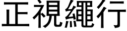 正视绳行 (黑体矢量字库)