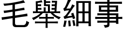 毛举细事 (黑体矢量字库)