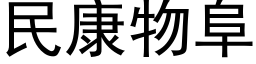 民康物阜 (黑体矢量字库)