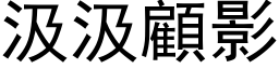 汲汲顾影 (黑体矢量字库)