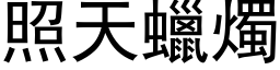 照天蜡烛 (黑体矢量字库)