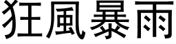 狂风暴雨 (黑体矢量字库)