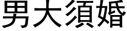 男大須婚 (黑体矢量字库)