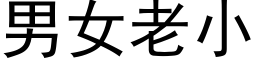 男女老小 (黑体矢量字库)